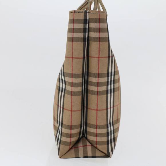 BURBERRY Nova Check Hand Bag Nylon Beige Auth ep1099 - Picture 3 of 16